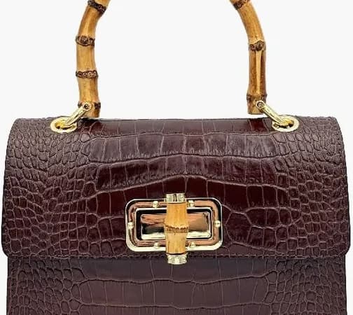 Реальное исходное фото: крупный фрагмент модели Фактура croco, Шоколад